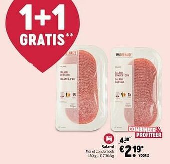 Delhaize Salami aanbieding