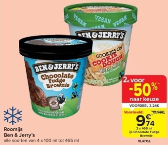 Carrefour Roomijs ben & jerry’s aanbieding