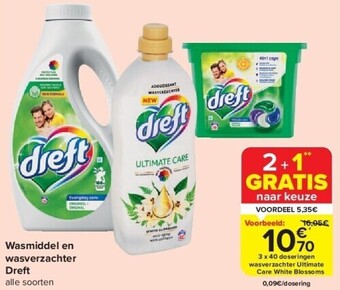 Carrefour Wasmiddel en wasverzachter dreft aanbieding