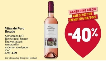 Delhaize Viñas del vero rosado aanbieding