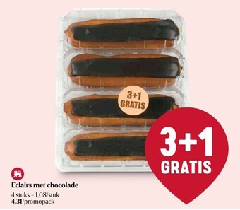 Delhaize Eclairs met chocolade aanbieding