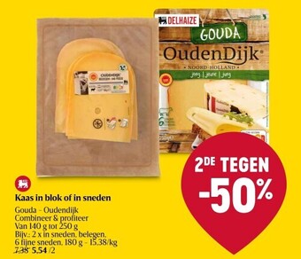 Delhaize Kaas in blok of in sneden aanbieding