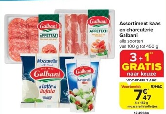 Assortiment kaas en charcuterie galbani