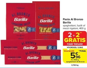 Carrefour Pasta al bronzo barilla aanbieding