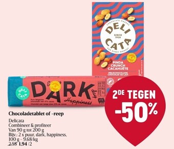 Delhaize Chocoladetablet of -reep aanbieding