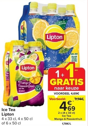 Carrefour Ice tea lipton aanbieding