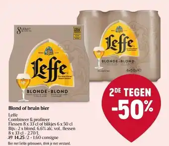 Delhaize Blond of bruin bier leffe aanbieding