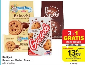 Carrefour Koekjes pavesi en mulino bianco aanbieding
