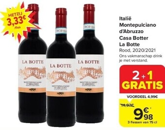 Carrefour Italië montepulciano d’abruzzo casa botter la botte aanbieding