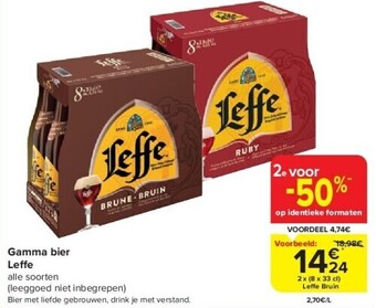 Carrefour Gamma bier leff e aanbieding