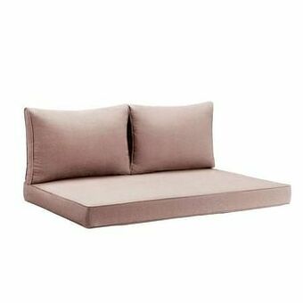Leen Bakker Le Sud palletkussenset Brest - taupe - 3-delig - Leen Bakker aanbieding