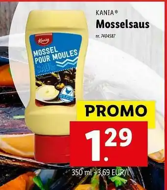 Lidl Kania Mosselsaus aanbieding