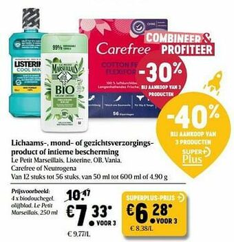 Delhaize Biodouchegel, olijfblad, le petit marseillais aanbieding
