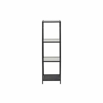 Vitrinekast Jelling - glas/zwart - 119,5x35x37 cm - Leen Bakker