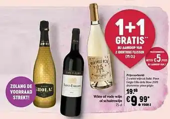 Delhaize Witte wijn uit italië, pinot grigio villa delle rose 2019 aanbieding