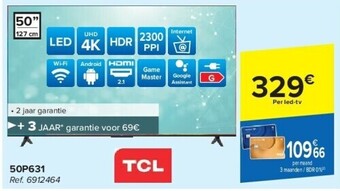 Carrefour Tcl uhd 4k led tv aanbieding