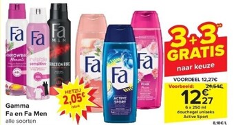 Carrefour Gamma fa en fa men aanbieding