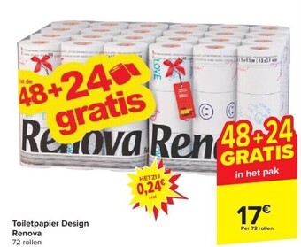 Carrefour Toiletpapier design renova aanbieding