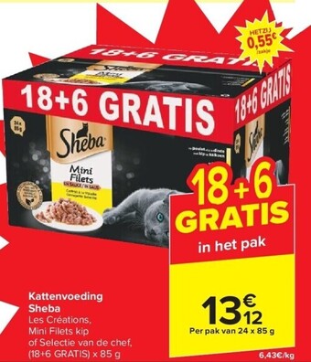 Carrefour Kattenvoeding sheba aanbieding