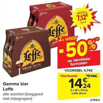 Carrefour Gamma bier leff e aanbieding