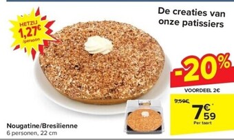Carrefour Nougatine/bresilienne aanbieding