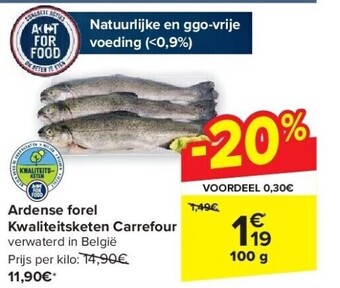 Carrefour Ardense forel kwaliteitsketen carrefour aanbieding