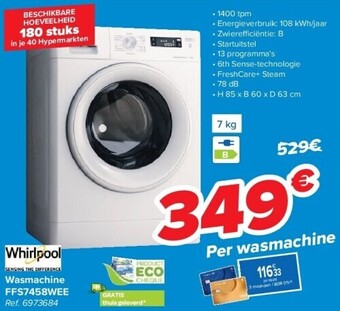 Carrefour Wasmachine ffs7458wee aanbieding