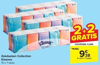 Carrefour Zakdoeken collection kleenex aanbieding