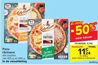 Carrefour Pizza l’artisane aanbieding
