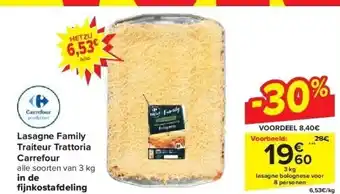 Carrefour Lasagne family traiteur trattoria carrefour aanbieding
