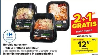 Carrefour Bereide gerechten traiteur trattoria carrefour aanbieding