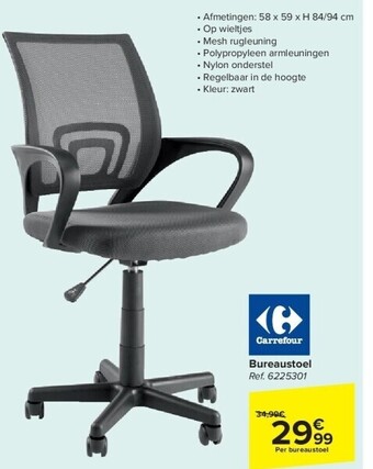 Carrefour Bureaustoel aanbieding