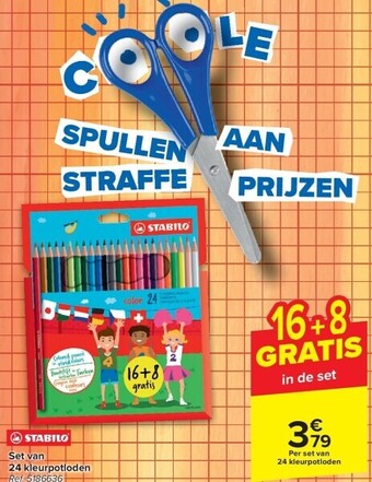 Carrefour Set van 24 kleurpotloden aanbieding