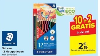 Carrefour Set van 12 kleurpotloden aanbieding