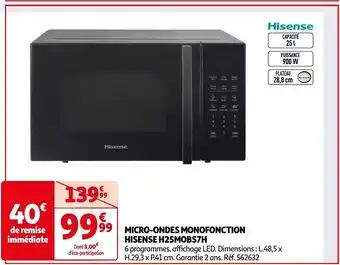Auchan MICRO-ONDES MONOFONCTION HISENSE H25MOBS7H aanbieding