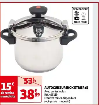AUTOCUISEUR INOX ETRIER 61 Avec panier inclus Réf. 465119