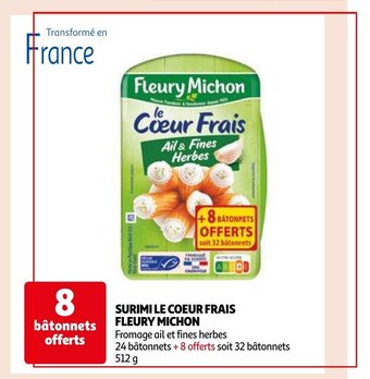 Auchan SURIMI LE COEUR FRAIS FLEURY MICHON aanbieding