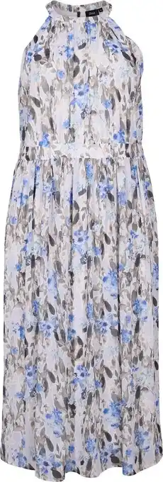 Bloemen maxi jurk met plooien