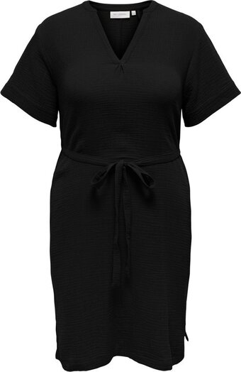 Bol.com Only carmakoma cartheis ss knee dress wvn dames jurk - maat 42 aanbieding