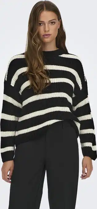 Jdy jdyjusty l/s stripe pullover knt noos dames trui - maat m