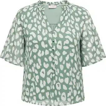 Bol.com Only carmakoma carvictora ss v-neck top aop dames top - maat 46 aanbieding