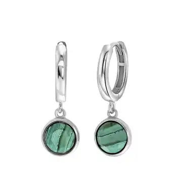 Bol.com Lucardi dames oorbellen gemstone amazonite - oorbellen - cadeau - echt zilver - zilverkleurig aanbieding