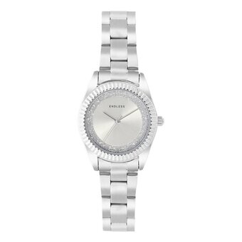 Bol.com Lucardi dames regal dames horloge zilverkleurig alloy band - horloge - staal - zilverkleurig - 28 mm aanbieding