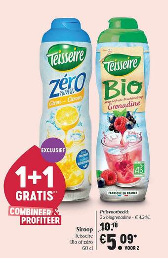 Delhaize Siroop Teisseire aanbieding