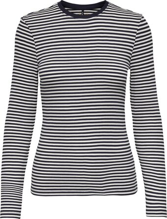 Only onlmaja l/s stripe o-neck top cc jrs dames top - maat xl