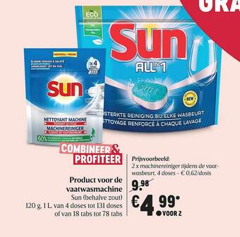 Delhaize Product Voor De Vaatwasmachine Sun aanbieding