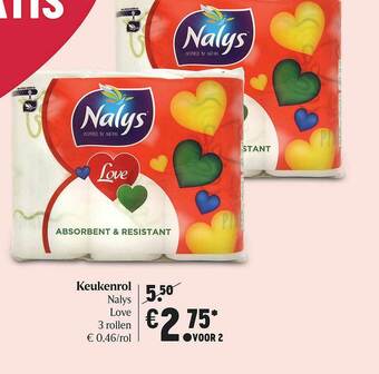 Delhaize Keukenrol Nalys Love aanbieding