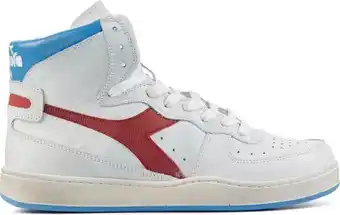 Diadora sneakers dames - hoge sneakers / damesschoenen - leer - mi basket - blauw combi - maat 36