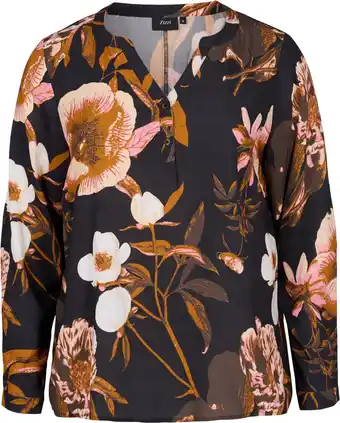 Bol.com Zizzi vamone l/s blouse dames blouse - maat m (46-48) aanbieding