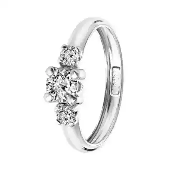 Lucardi ringen - witgouden ring met zirkonia